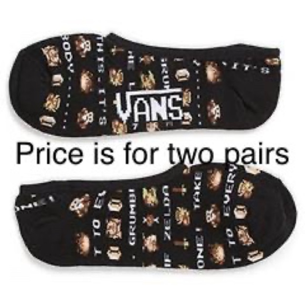 Vans Nintendo Women’s No Show Socks Lot of Two